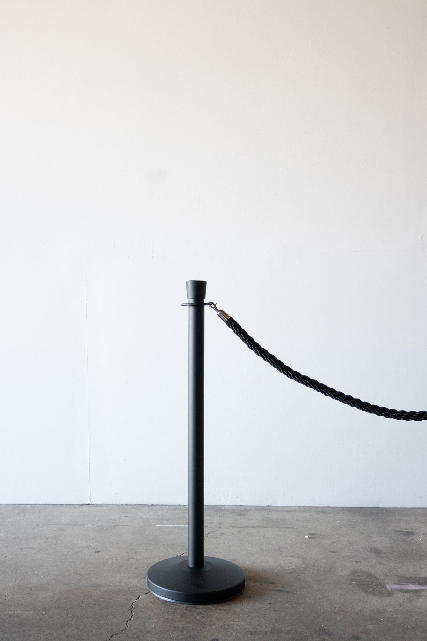 BOLLARD + ROPE set - Black