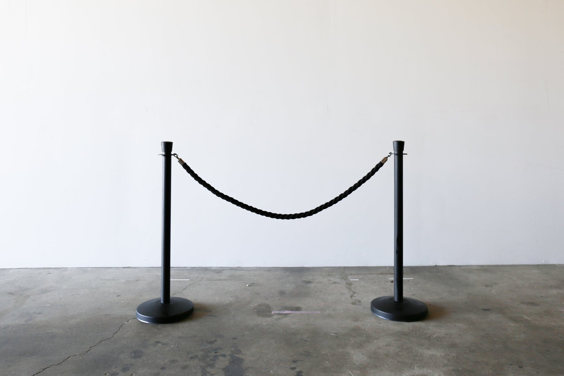 BOLLARD + ROPE set - Black