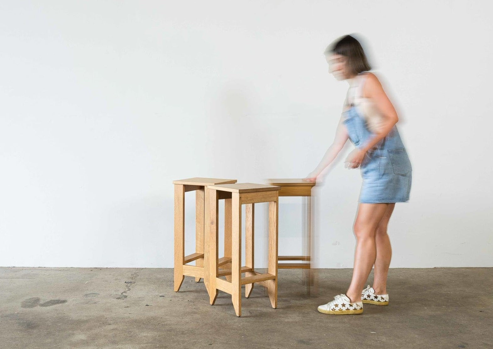 TALL JAMAUL Blonde Stool