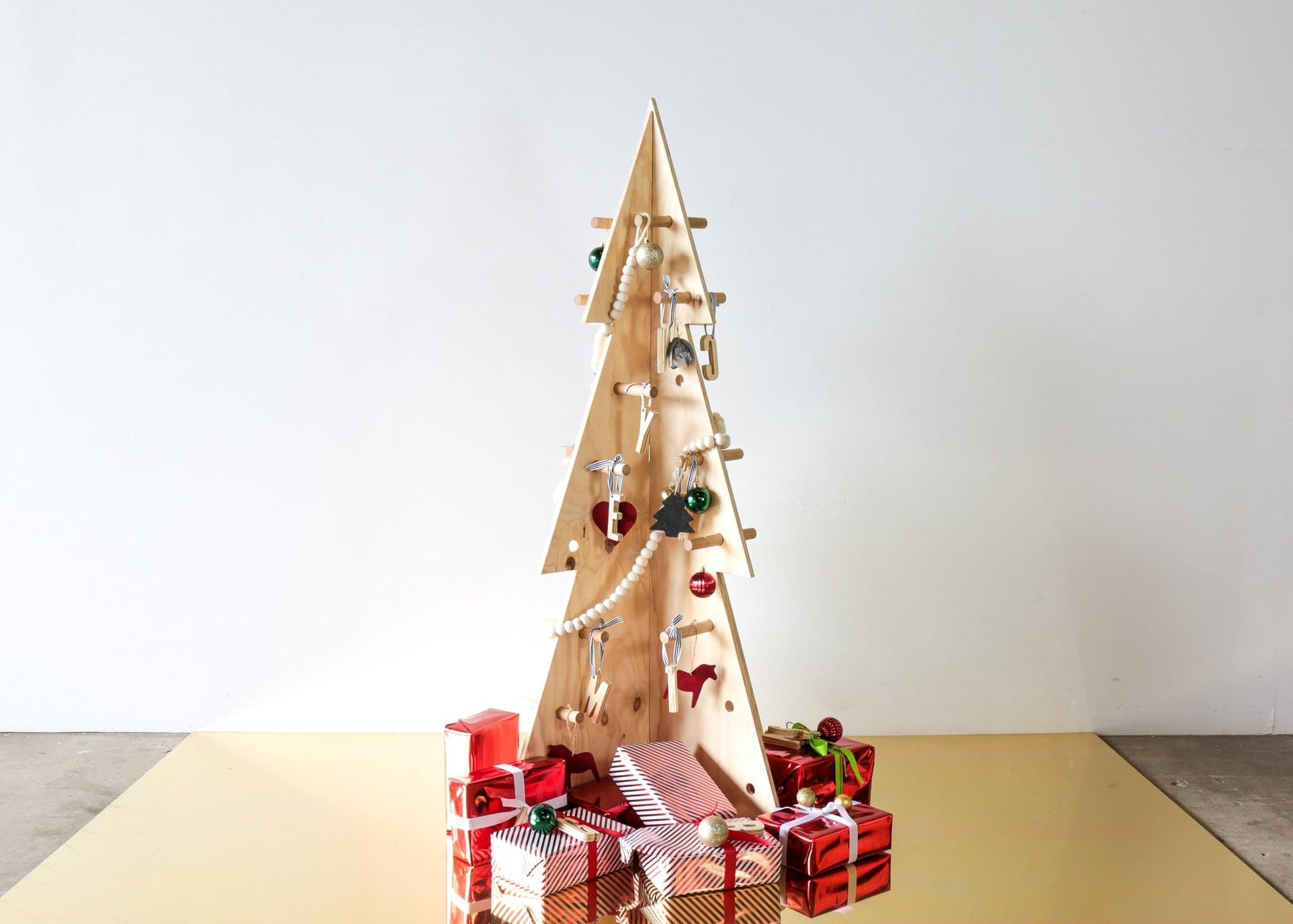 Mrs Claus Pegboard Christmas Tree - MEDIUM