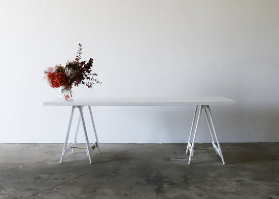 CAVIAR Trestle Table - WHITE