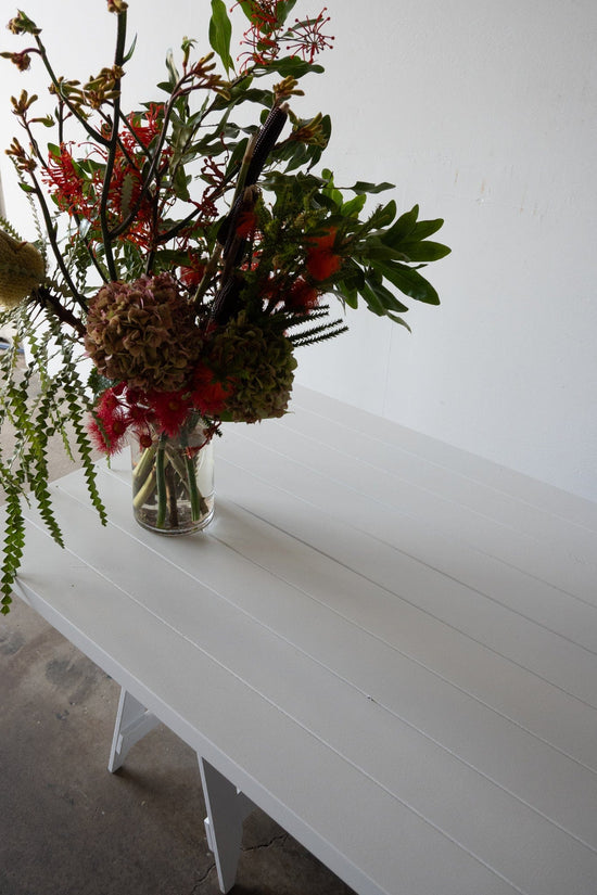 CAVIAR Trestle Table - WHITE