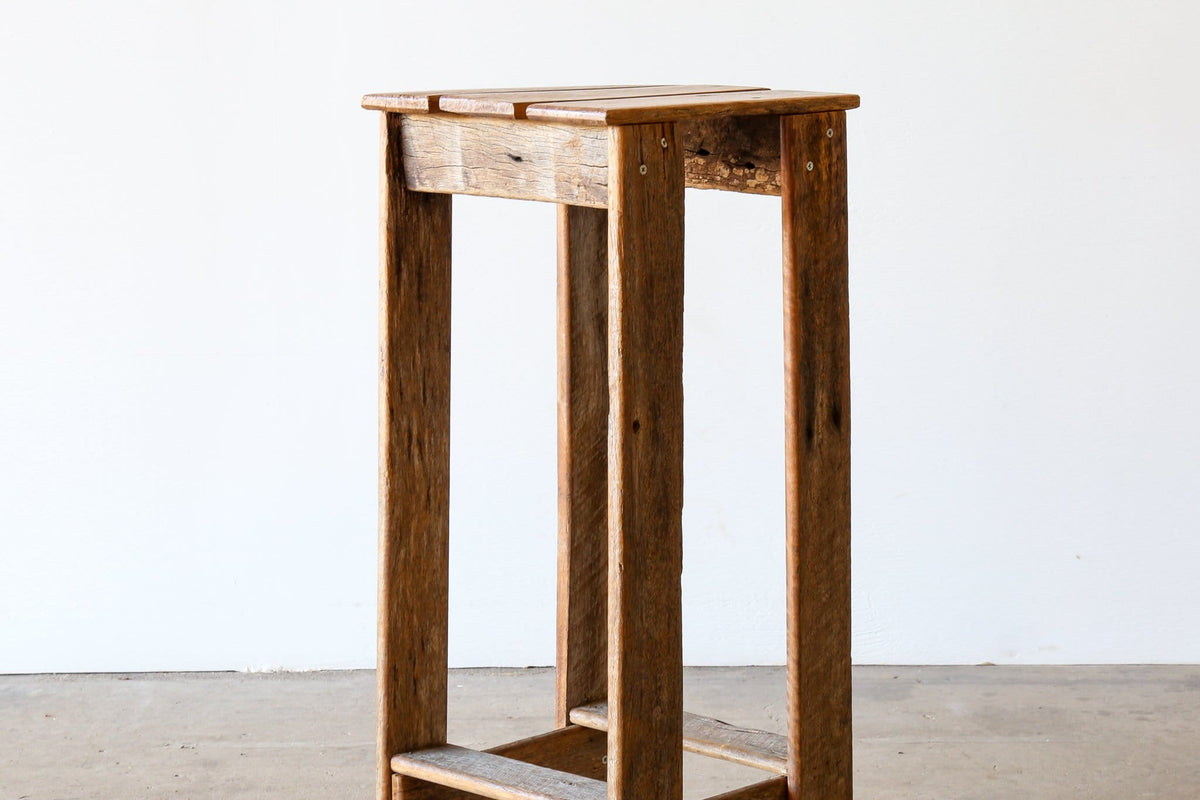Homam Stool Rent TALL JAMAUL Recycled Stool - SEATING HIRE SYDNEY REGION - TIMBERMILL